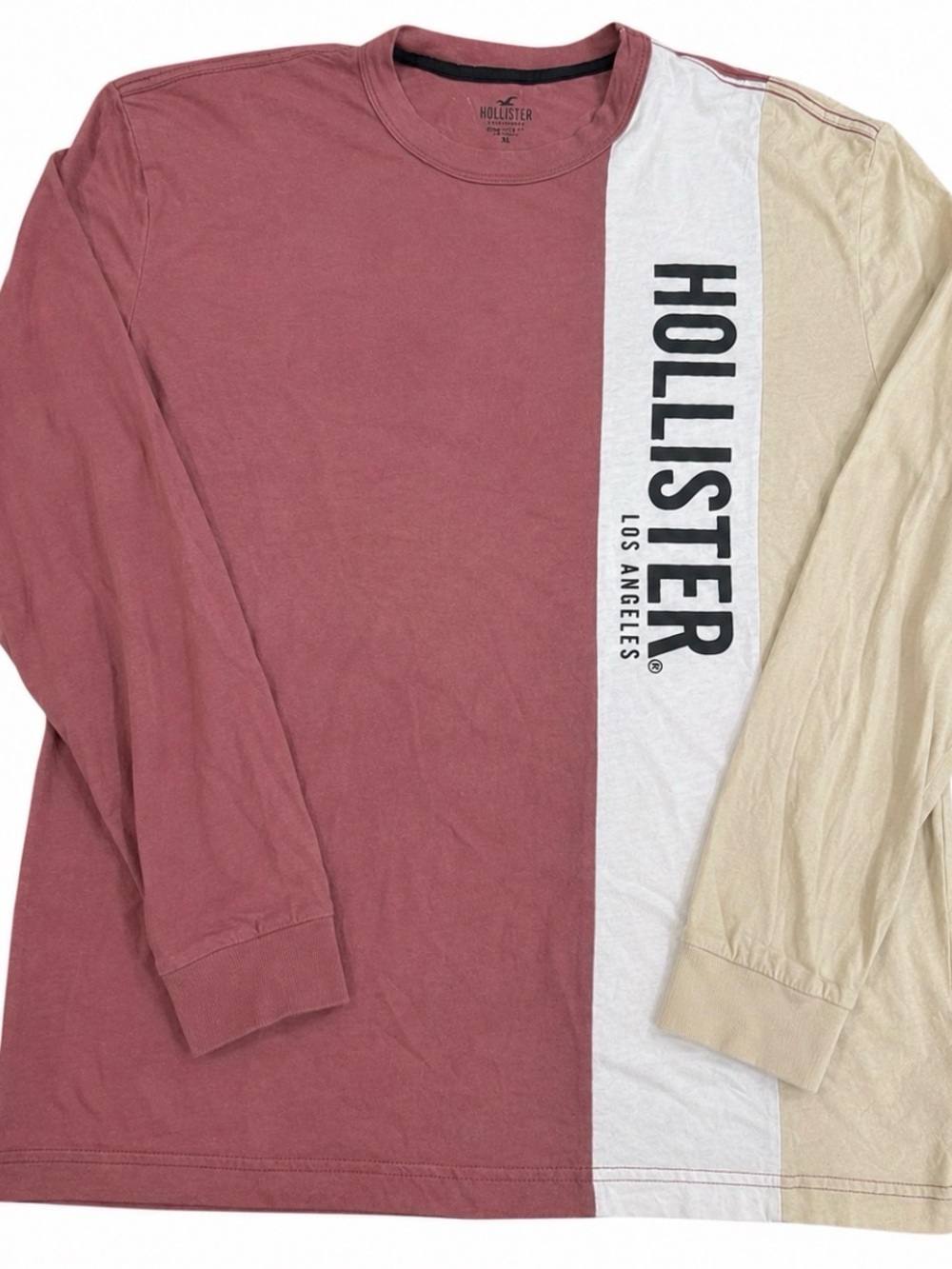 Hollister Men’s Oversized Colorblock Long Sleeve Shirt Size S